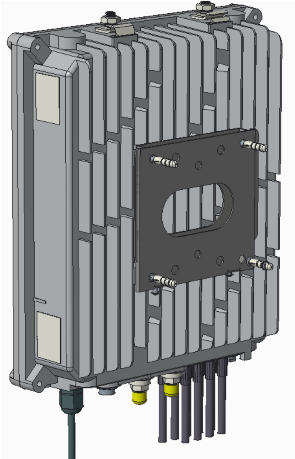 GLxH switch wall mounted with the security screw installed