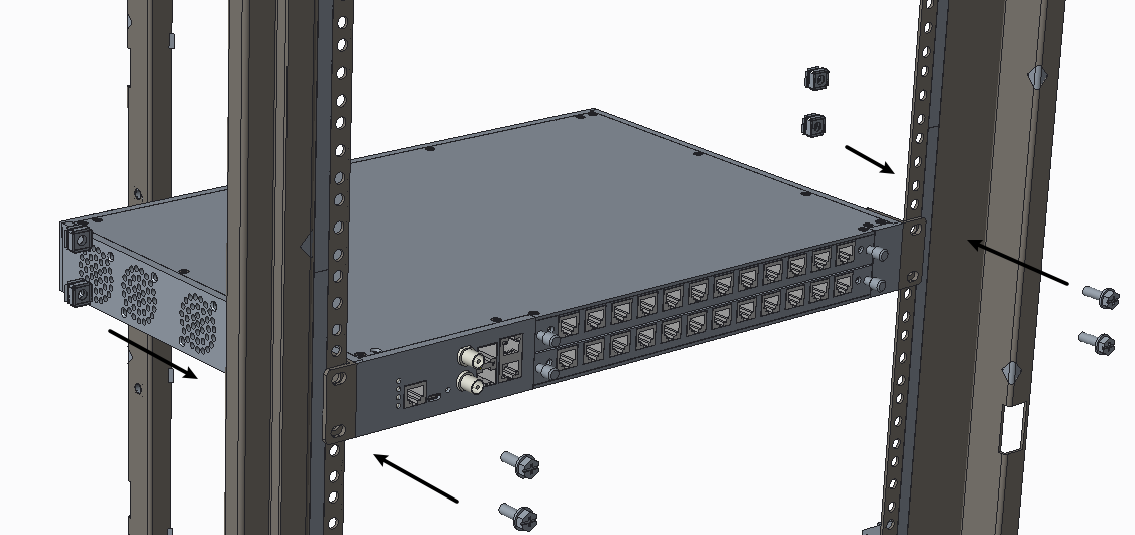 GLx chassis installed in a 19-inch rack