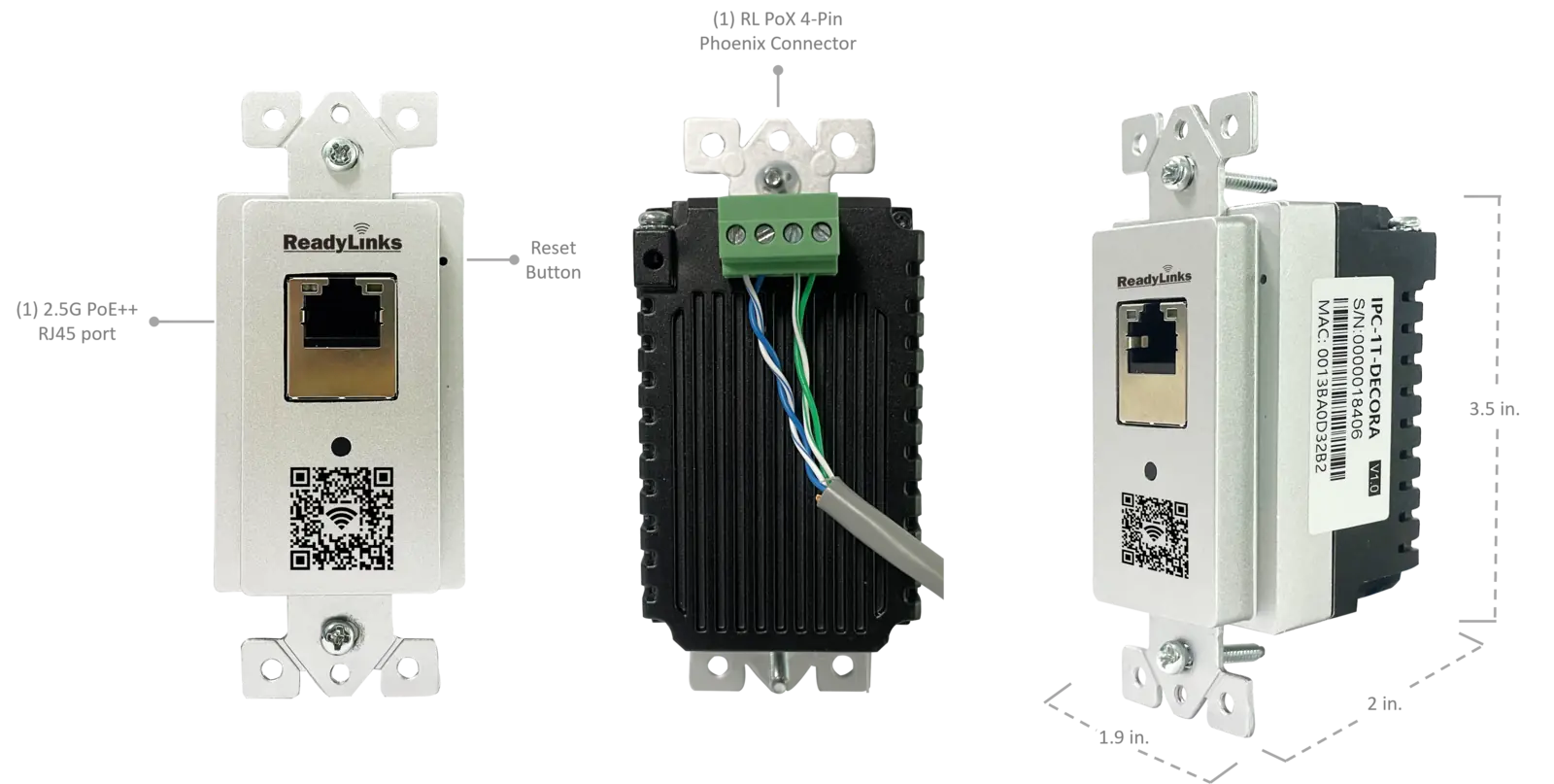 Ports and dimensions